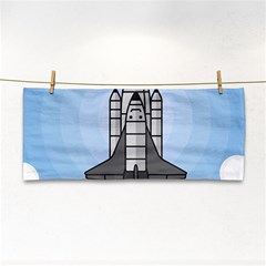 Rocket Shuttle Spaceship Science Hand Towel by Salman4z