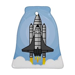 Rocket Shuttle Spaceship Science Bell Ornament (two Sides) by Salman4z