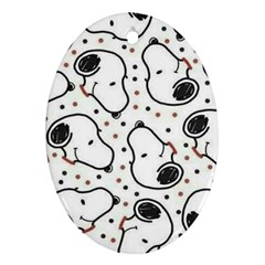 Dog Pattern Ornament (oval) by Salman4z