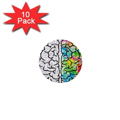 Brain Mind Psychology Idea Drawing 1  Mini Buttons (10 Pack)  by Salman4z