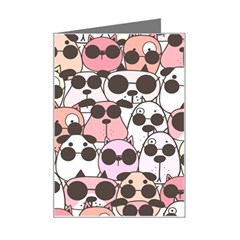 Cute-dog-seamless-pattern-background Mini Greeting Card by Salman4z