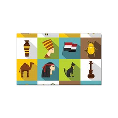 Egypt-travel-items-icons-set-flat-style Sticker (rectangular) by Salman4z