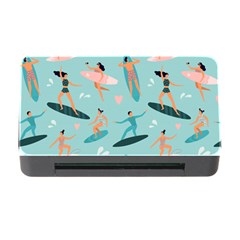 Beach-surfing-surfers-with-surfboards-surfer-rides-wave-summer-outdoors-surfboards-seamless-pattern- Memory Card Reader With Cf by Salman4z