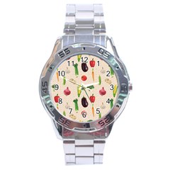 Vegetables Stainless Steel Analogue Watch by SychEva