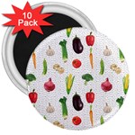 Vegetable 3  Magnets (10 pack)  Front