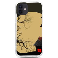 Halloween Moon Haunted House Full Moon Dead Tree Iphone 12/12 Pro Tpu Uv Print Case by Ravend