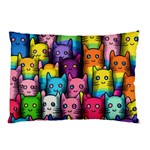 Cats Rainbow Pattern Colorful Feline Pets Pillow Case 26.62 x18.9  Pillow Case