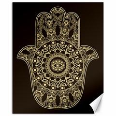 Hamsa-hand-drawn-symbol-with-flower-decorative-pattern Canvas 16  X 20  by Salman4z