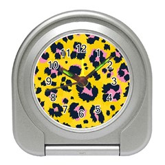Leopard-print-seamless-pattern Travel Alarm Clock by Salman4z