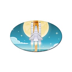 Space-exploration-illustration Sticker Oval (10 Pack) by Salman4z