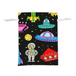 Seamless-pattern-with-space-objects-ufo-rockets-aliens-hand-drawn-elements-space Lightweight Drawstring Pouch (L) Back