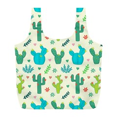 Cactus-succulents-floral-seamless-pattern Full Print Recycle Bag (l) by Salman4z