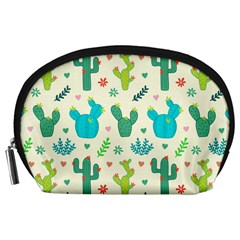 Cactus-succulents-floral-seamless-pattern Accessory Pouch (large) by Salman4z