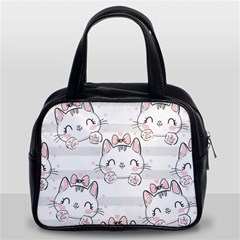 Cat-with-bow-pattern Classic Handbag (two Sides) by Salman4z