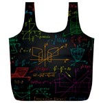 Mathematical-colorful-formulas-drawn-by-hand-black-chalkboard Full Print Recycle Bag (XL) Back