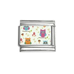 Forest-seamless-pattern-with-cute-owls Italian Charm (9mm) by Salman4z