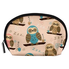 Seamless-pattern-owls-dream-cute-style-pajama-fabric Accessory Pouch (large) by Salman4z