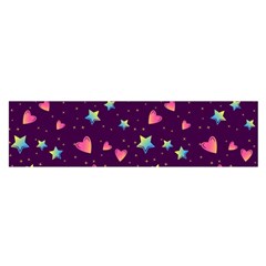 Colorful-stars-hearts-seamless-vector-pattern Oblong Satin Scarf (16  X 60 ) by Salman4z