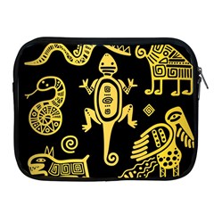 Mexican-culture-golden-tribal-icons Apple Ipad 2/3/4 Zipper Cases by Salman4z