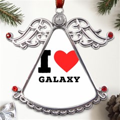 I Love Galaxy  Metal Angel With Crystal Ornament by ilovewhateva