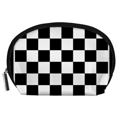 Chess-board-background-design Accessory Pouch (large) by Salman4z