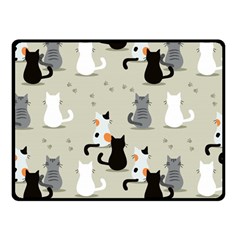 Cute-cat-seamless-pattern Fleece Blanket (small) by Salman4z