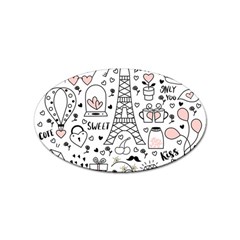 Big-collection-with-hand-drawn-objects-valentines-day Sticker Oval (10 Pack) by Salman4z