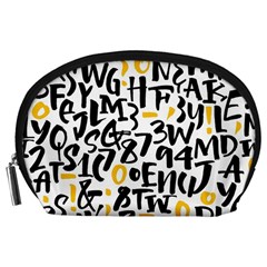 Letters-pattern Accessory Pouch (large) by Salman4z