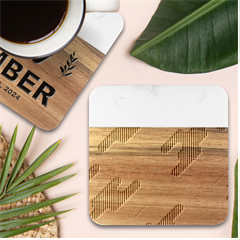 Camouflage-pattern-background Marble Wood Coaster (square) by Salman4z