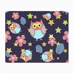 Owl-stars-pattern-background Small Glasses Cloth by Salman4z