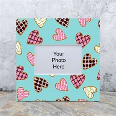 Seamless Pattern With Heart Shaped Cookies With Sugar Icing White Box Photo Frame 4  X 6  by pakminggu