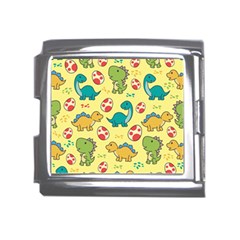 Seamless Pattern With Cute Dinosaurs Character Mega Link Italian Charm (18mm) by pakminggu