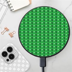 Green Christmas Tree Pattern Background Wireless Fast Charger(black) by pakminggu