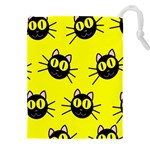 Cats Heads Pattern Design Drawstring Pouch (5XL) Front