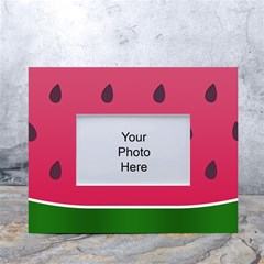 Watermelon Fruit Summer Red Fresh Food Healthy White Tabletop Photo Frame 4 x6  by pakminggu