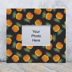 Pineapple Background Pineapple Pattern White Wall Photo Frame 5  X 7  by pakminggu