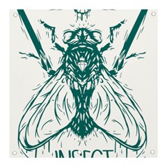 Green Insect Bee Illustration Banner And Sign 3  X 3  by pakminggu