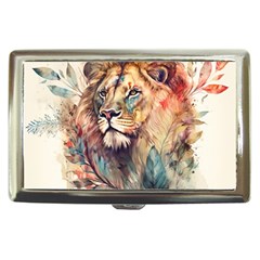 Lion Africa African Art Cigarette Money Case by pakminggu