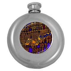 Binary Code Transformation Round Hip Flask (5 Oz) by pakminggu