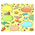 Cute Sketch Child Graphic Funny Two Sides Premium Plush Fleece Blanket (Small) 50 x40  Blanket Front