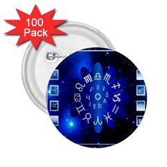 Astrology Horoscopes Constellation 2 25  Buttons (100 Pack)  by danenraven