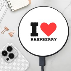 I Love Raspberry Wireless Fast Charger(black) by ilovewhateva