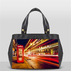 Telephone Booth Red London England Oversize Office Handbag (2 Sides) by Mog4mog4