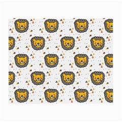 Lion Heads Pattern Design Doodle Small Glasses Cloth (2 Sides) by Mog4mog4