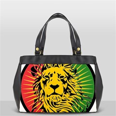 Lion Head Africa Rasta Oversize Office Handbag (2 Sides) by Mog4mog4