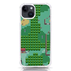 Green Retro Games Pattern Iphone 14 Tpu Uv Print Case by Bakwanart