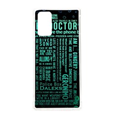 Tardis Doctor Who Technology Number Communication Samsung Galaxy Note 20 Tpu Uv Case by Bakwanart