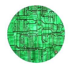 Green Circuit Board Computer Mini Round Pill Box (pack Of 5) by Bakwanart