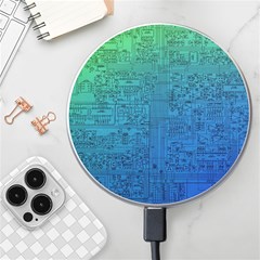 Blue And Green Circuit Board Wallpaper Circuit Board Sketch Wireless Fast Charger(white) by Bakwanart