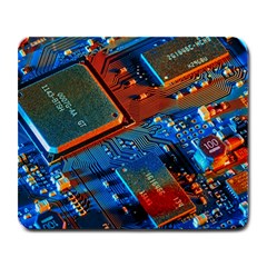 Gray Circuit Board Electronics Electronic Components Microprocessor Large Mousepad by Bakwanart